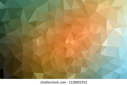 Light Green, Yellow vector polygonal template. Colorful illustration in abstract style with triangles. Completely new template for your banner.