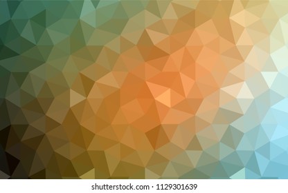 Light Green, Yellow vector polygonal template. Geometric illustration in Origami style with gradient.  Textured pattern for your backgrounds.