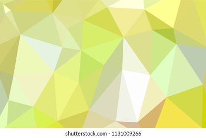 Light Green, Yellow vector polygonal template. Modern geometrical abstract illustration with gradient. Triangular pattern for your business design.