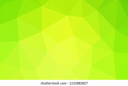 Light Green, Yellow vector polygonal background. Shining colorful illustration with triangles. Completely new template for your banner.