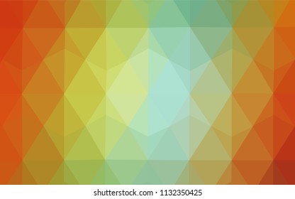 Light Green, Yellow vector polygonal pattern. Elegant bright polygonal illustration with gradient. A completely new design for your leaflet.