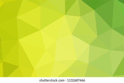 Light Green, Yellow vector polygonal pattern. Geometric illustration in Origami style with gradient.  Pattern for a brand book's backdrop.