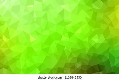 Light Green, Yellow vector polygonal template. Elegant bright polygonal illustration with gradient. Best triangular design for your business.