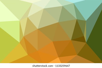 Light Green, Yellow vector polygonal background. A completely new color illustration in a polygonal style. Brand new design for your business.