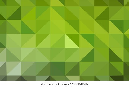Light Green, Yellow vector polygonal pattern. Modern abstract illustration with triangles. Completely new template for your banner.
