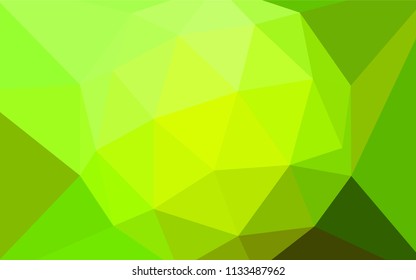 Light Green, Yellow vector polygonal background. Colorful illustration in abstract style with triangles. Triangular pattern for your design.