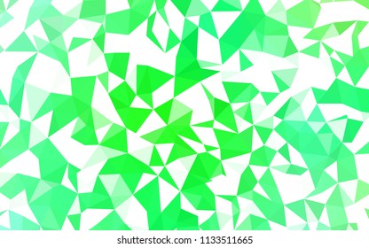 Light Green, Yellow vector polygonal background. Modern abstract illustration with triangles. Brand new style for your business design.