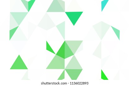 Light Green, Yellow vector polygonal pattern. Colorful abstract illustration with triangles. Pattern for a brand book's backdrop.