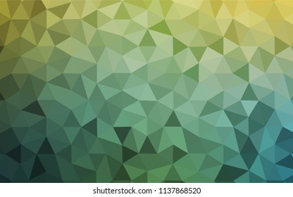 Light Green, Yellow vector polygonal template. Colorful abstract illustration with triangles. Brand new design for your business.