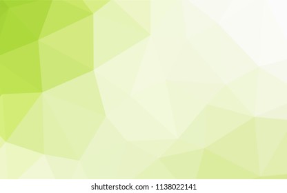 Light Green, Yellow vector polygonal pattern. A completely new color illustration in a polygonal style. Polygonal design for your web site.