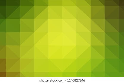 Light Green, Yellow vector polygonal template. Modern abstract illustration with triangles. Best triangular design for your business.
