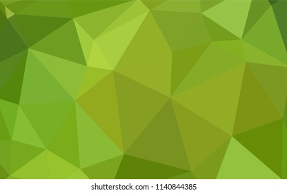 Light Green, Yellow vector polygonal pattern. Shining colorful illustration with triangles. Template for cell phone's backgrounds.