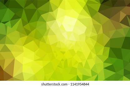 Light Green, Yellow vector polygonal template. A completely new color illustration in a polygonal style. Brand new design for your business.