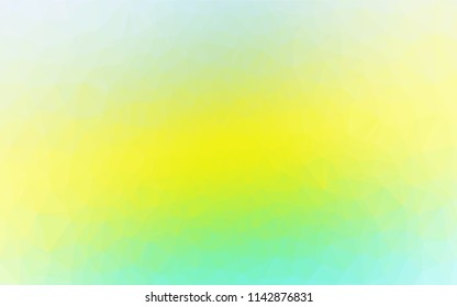Light Green, Yellow vector polygonal background. Glitter abstract illustration with an elegant design. The polygonal design can be used for your web site.