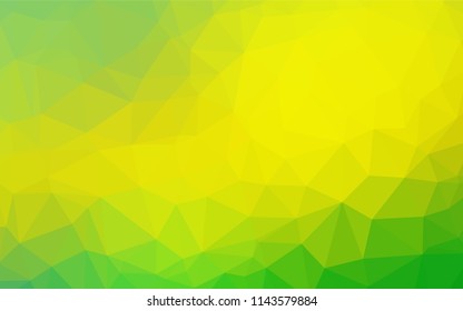 Light Green, Yellow vector polygonal background. Colorful illustration in abstract style with gradient. The completely new template can be used for your brand book.