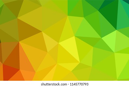 Light Green, Yellow vector polygonal background. Colorful illustration in abstract style with triangles. Template for cell phone's backgrounds.