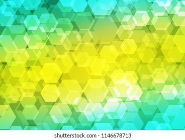 Light Green, Yellow vector polygonal template. Modern geometrical abstract illustration with gradient. The elegant pattern can be used as part of a brand book.