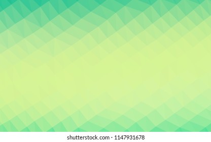 Light Green, Yellow vector polygonal background. A sample with polygonal shapes. A completely new template for your business design.