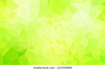 Light Green, Yellow vector polygonal template. Triangular geometric sample with gradient.  A completely new design for your leaflet.