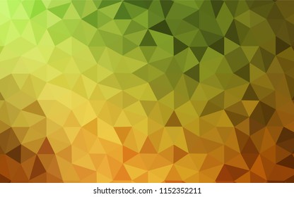 Light Green, Yellow vector polygonal template. Colorful illustration in polygonal style with gradient. A completely new design for your leaflet.