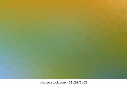 Light Green, Yellow vector polygonal background. Geometric illustration in Origami style with gradient.  Best triangular design for your business.