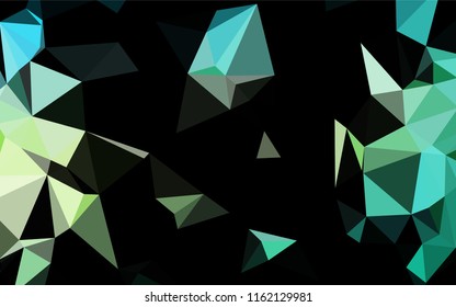 Light Green, Yellow vector polygonal template. Modern geometrical abstract illustration with gradient. Brand new design for your business.