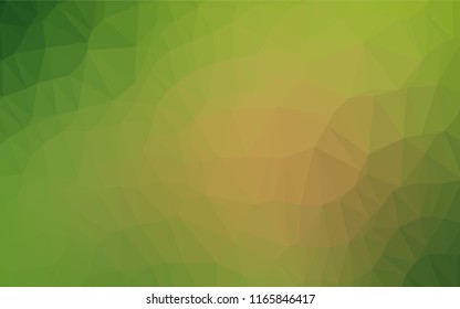 Light Green, Yellow vector polygonal pattern. Triangular geometric sample with gradient.  A new texture for your design.