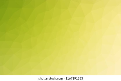 Light Green, Yellow vector polygonal pattern. Triangular geometric sample with gradient.  Pattern for a brand book's backdrop.