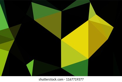 Light Green, Yellow vector polygonal template. Creative geometric illustration in Origami style with gradient. The polygonal design can be used for your web site.