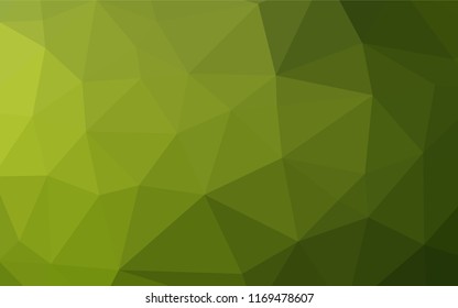 Light Green, Yellow vector polygonal template. Geometric illustration in Origami style with gradient.  A new texture for your design.