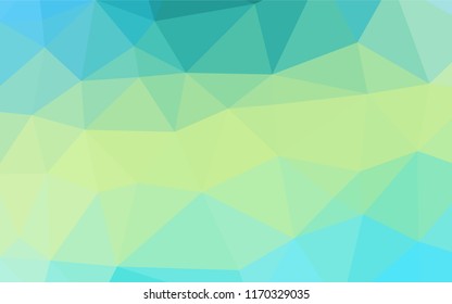 Light Green, Yellow vector polygonal background. Geometric illustration in Origami style with gradient.  The elegant pattern can be used as part of a brand book.
