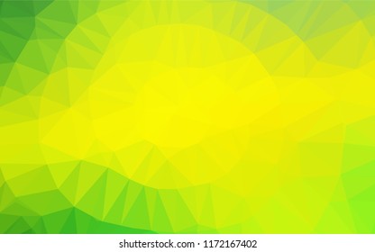 Light Green, Yellow vector polygonal template. Glitter abstract illustration with an elegant design. A completely new template for your business design.