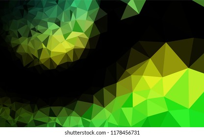 Light Green, Yellow vector polygonal pattern. Modern geometrical abstract illustration with gradient. The elegant pattern can be used as part of a brand book.