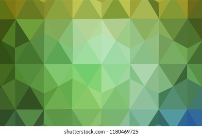 Light Green, Yellow vector polygonal background. Modern abstract illustration with triangles. Textured pattern for your backgrounds.
