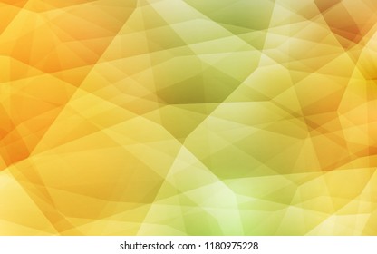 Light Green, Yellow vector polygonal template. Creative illustration in halftone style with triangles. A completely new design for your leaflet.