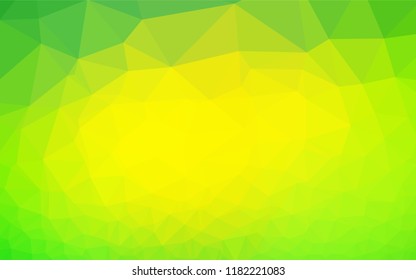 Light Green, Yellow vector polygonal template. A completely new color illustration in a vague style. Brand new style for your business design.
