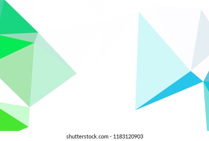 Light Green, Yellow vector polygonal background. Polygonal abstract illustration with gradient. Best triangular design for your business.