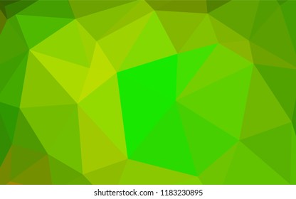 Light Green, Yellow vector polygonal pattern. Polygonal abstract illustration with gradient. New template for your brand book.