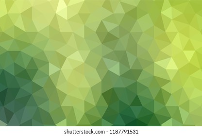 Light Green, Yellow vector polygonal template. Colorful illustration in polygonal style with gradient. Polygonal design for your web site.