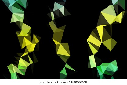 Light Green, Yellow vector polygonal background. A sample with polygonal shapes. A completely new design for your business.