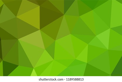 Light Green, Yellow vector polygonal background. A sample with polygonal shapes. Textured pattern for your backgrounds.