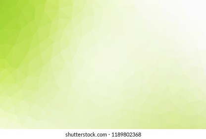 Light Green, Yellow vector polygonal pattern. Colorful illustration in polygonal style with gradient. A completely new design for your leaflet.