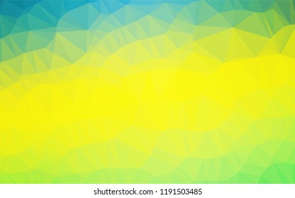 Light Green, Yellow vector polygonal template. A sample with polygonal shapes. Brand new style for your business design.