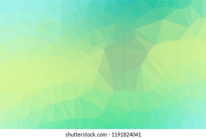 Light Green, Yellow vector polygonal background. Shining illustration, which consist of triangles. A new texture for your design.