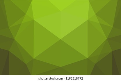 Light Green, Yellow vector polygonal template. A completely new color illustration in a vague style. Triangular pattern for your business design.