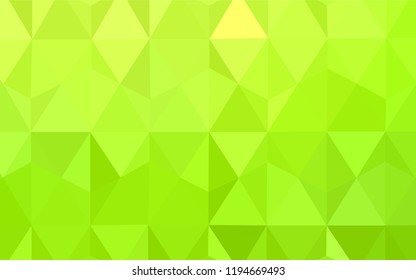 Light Green, Yellow vector polygonal pattern. Modern abstract illustration with triangles. New template for your brand book.
