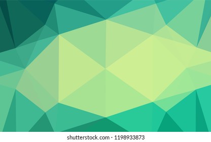 Light Green, Yellow vector polygonal template. Colorful illustration in abstract style with gradient. Brand new style for your business design.