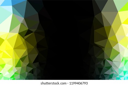 Light Green, Yellow vector polygonal background. Creative geometric illustration in Origami style with gradient. A completely new template for your business design.
