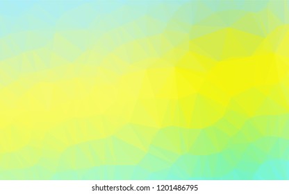 Light Green, Yellow vector polygonal background. Shining illustration, which consist of triangles. The template can be used as a background for cell phones.