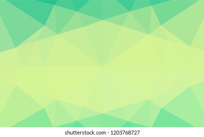 Light Green, Yellow vector polygonal template. Colorful abstract illustration with gradient. The completely new template can be used for your brand book.